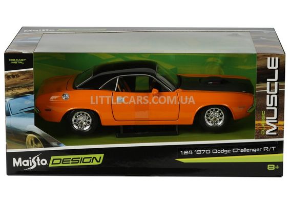 Коллекционная модель машины Maisto Dodge Challenger R/T 1970 1:24 оранжевый 32518O фото