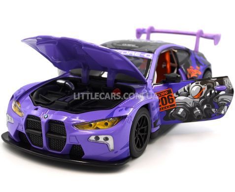 Іграшкова машинка BMW M4 GT3 1:24 Автопром 68296A(P) фіолетова 68296A(P) фото