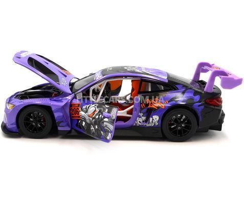 Іграшкова машинка BMW M4 GT3 1:24 Автопром 68296A(P) фіолетова 68296A(P) фото