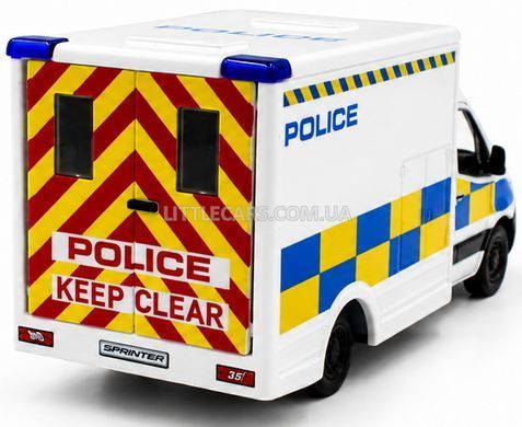 Іграшкова машинка Mercedes-Benz Sprinter Police 1:48 Kinsmart KT5479W білий KT5479WW фото
