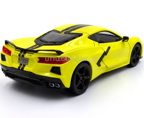 Колекційна модель машини Chevrolet Corvette Stingray Coupe Z51 2020 Maisto 31527 1:24 жовтий 31527Y фото