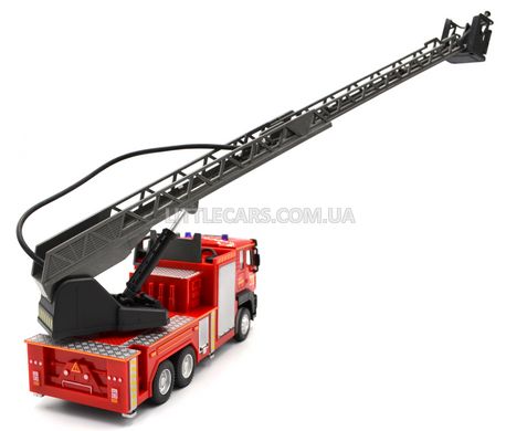 Пожежна машинка 1:48 з висувною драбиною та шлангом для води 1210-59E Shantou Jinxing 1210-59E фото
