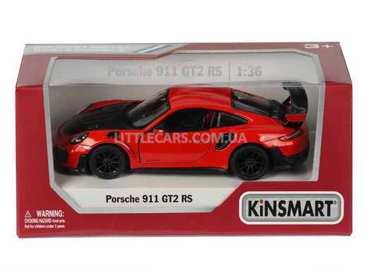 Іграшкова металева машинка Kinsmart Porsche 911 GT2 RS червоний KT5408WR фото