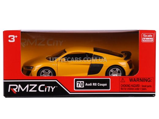 Моделька машины RMZ City Audi R8 2015 желтая 554046Y фото