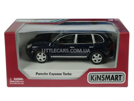 Іграшкова металева машинка Kinsmart Porsche Cayenne Turbo темно-синій KT5075WB фото