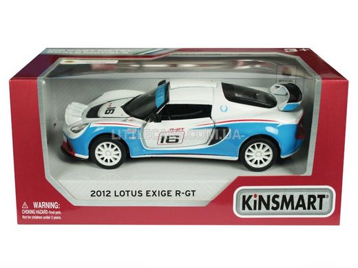 Іграшкова металева машинка Kinsmart Lotus Exige R-GN 2012 біло-синій KT5362WWB фото