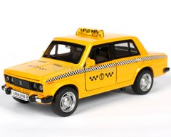 Іграшкова металева машинка Автопром 7643 ВАЗ 2106 1:28 таксі жовта 7643Y фото