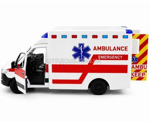 Іграшкова машинка Mercedes-Benz Sprinter Ambulance Швидка допомога 1:48 Kinsmart KT5477W білий KT5477WW фото