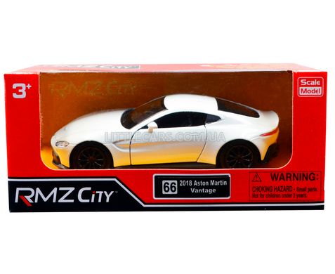 Іграшкова металева машинка Aston Martin Vantage 2018 RMZ City 554044 1:32 білий 554044W фото