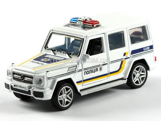 Іграшкова металева машинка Автопром Mercedes G 65 AMG 1:32 поліція 78444 фото