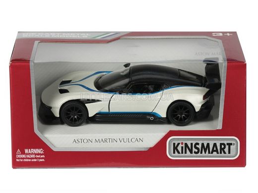 Металлическая модель машины Kinsmart Aston Martin Vulcan белый с наклейкой KT5407WFW фото