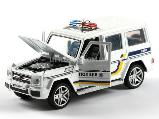 Металлическая модель машины Автопром Mercedes G 65 AMG 1:32 Полиция 78444 фото