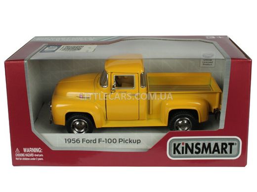 Іграшкова металева машинка Kinsmart Ford F-100 Pick-UP 1956 жовтий KT5385WY фото
