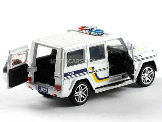 Іграшкова металева машинка Автопром Mercedes G 65 AMG 1:32 поліція 78444 фото