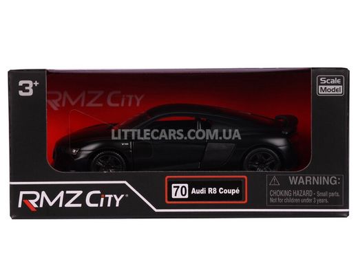 Іграшкова металева машинка RMZ City Audi R8 2015 чорна матова 554046MBL фото