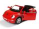 Іграшкова металева машинка Kinsmart Volkswagen New Beetle Convertible 2003 червоний KT5073WR фото 2