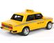 Металлическая модель машины Автопром ВАЗ 2106 1:28 такси желтая 7643Y фото 4