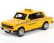 Металлическая модель машины Автопром ВАЗ 2106 1:28 такси желтая 7643Y фото 1