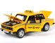 Металлическая модель машины Автопром ВАЗ 2106 1:28 такси желтая 7643Y фото 2