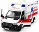 Іграшкова машинка Mercedes-Benz Sprinter Ambulance Швидка допомога 1:48 Kinsmart KT5477W білий KT5477WW фото 2