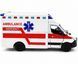 Іграшкова машинка Mercedes-Benz Sprinter Ambulance Швидка допомога 1:48 Kinsmart KT5477W білий KT5477WW фото 6