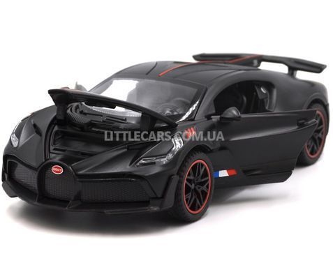 Іграшкова металева машинка Bugatti Divo 1:32 Автосвіт AP-1998 чорний напівматовий AP-1998BL фото