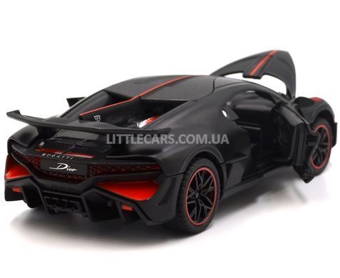 Іграшкова металева машинка Bugatti Divo 1:32 Автосвіт AP-1998 чорний напівматовий AP-1998BL фото