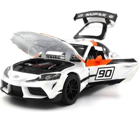 Іграшкова металева машинка Toyota Supra Автопром 32123 1:32 біло-помаранчева 32123WO фото