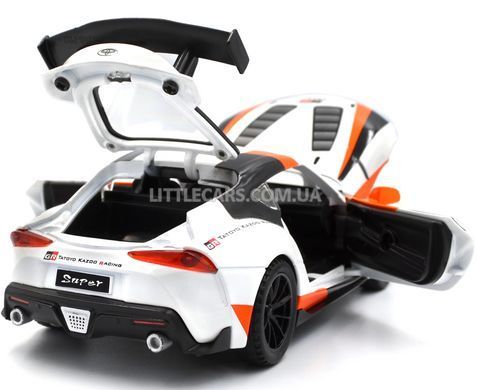 Іграшкова металева машинка Toyota Supra Автопром 32123 1:32 біло-помаранчева 32123WO фото
