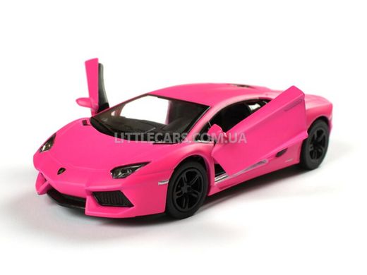 Іграшкова металева машинка Kinsmart Lamborghini Aventador LP700-4 рожевий матовий KT5370WP фото