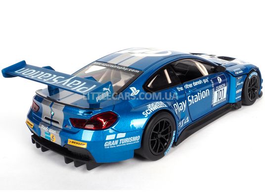 Іграшкова металева машинка Автопром 68255 BMW M6 GT3 Gran Turismo 1:24 синя 68255BNEW фото