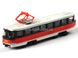 Металлический Трамвай Автопром 6411 1:87 бело-красный 6411ABDWR фото 1