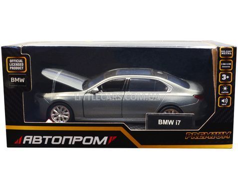 Іграшкова машинка BMW i7 (G70) 1:32 Автопром 68738 сіра 68738G фото