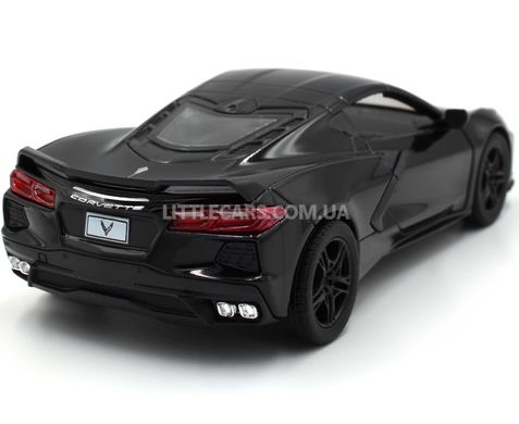 Металева машинка Chevrolet Corvette 2021 1:36 Kinsmart KT5432W чорний Kt5432WBL фото