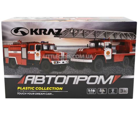 Пожежна машина КРАЗ KR-2202-08 Автопром 1:16 з висувною драбиною KR-2202-08 фото