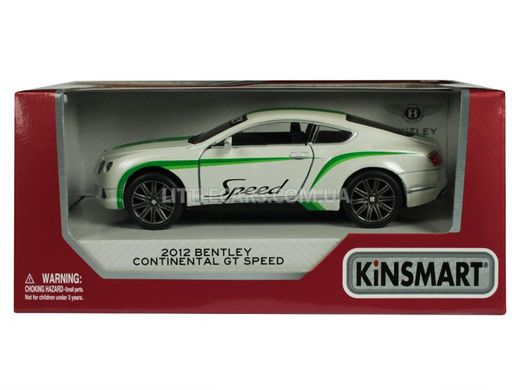 Моделька машины Kinsmart Bentley Continental GT Speed 2012 белый с наклейкой KT5369WFW фото