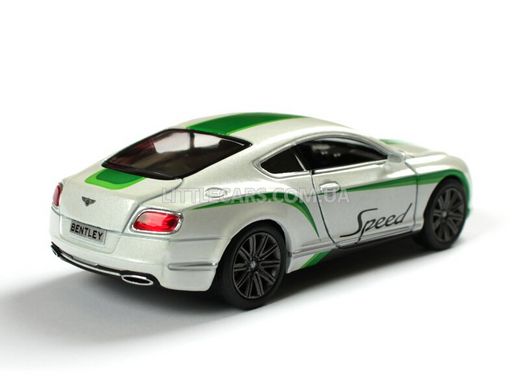 Іграшкова металева машинка Kinsmart Bentley Continental GT Speed 2012 білий з наклейкою KT5369WFW фото