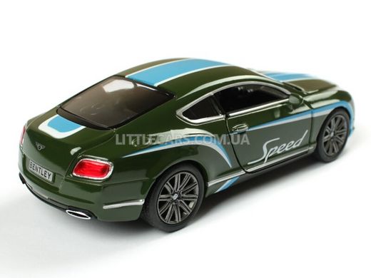Іграшкова металева машинка Kinsmart Bentley Continental GT Speed 2012 зелений з наклейкою KT5369WFGN фото