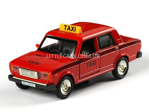 Іграшкова металева машинка Автосвіт ВАЗ 2107 Taxi червоний AS2097R фото