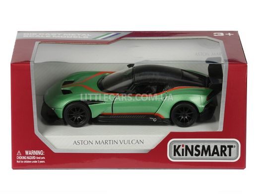 Металлическая модель машины Kinsmart Aston Martin Vulcan зеленый с наклейкой KT5407WFGR фото