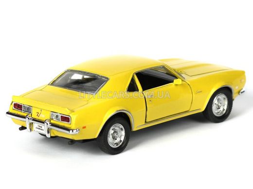 Іграшкова металева машинка Welly Chevrolet Camaro 1968 Z28 жовтий 42324CWY фото