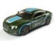 Іграшкова металева машинка Kinsmart Bentley Continental GT Speed 2012 зелений з наклейкою KT5369WFGN фото 1