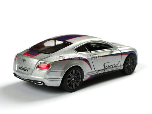 Іграшкова металева машинка Kinsmart Bentley Continental GT Speed 2012 сірий з наклейкою KT5369WFG фото
