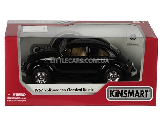 Іграшкова металева машинка Kinsmart Volkswagen Beetle Classical 1967 чорний KT5057WBL фото