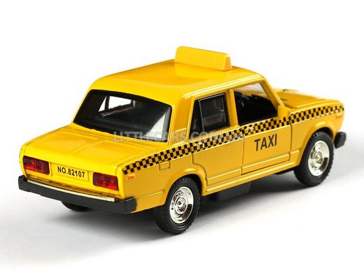 Іграшкова металева машинка Автосвіт ВАЗ 2107 Taxi жовтий AS2097Y фото