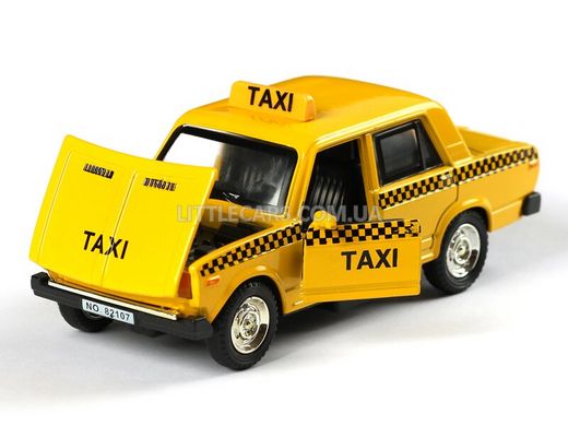 Іграшкова металева машинка Автосвіт ВАЗ 2107 Taxi жовтий AS2097Y фото