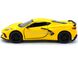 Металева машинка Chevrolet Corvette 2021 1:36 Kinsmart KT5432W жовтий Kt5432WY фото 3