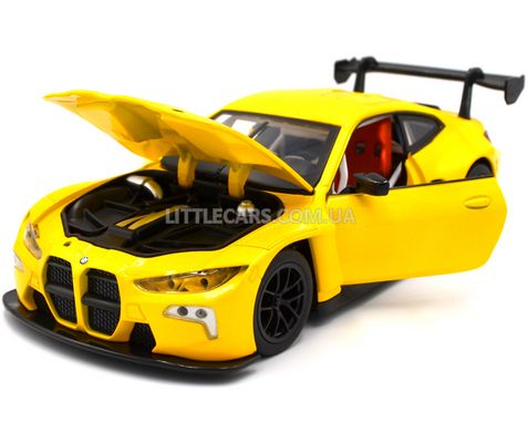 Іграшкова металева машинка BMW M4 GT3 Автопром 68277A 1:24 жовта 68277A фото