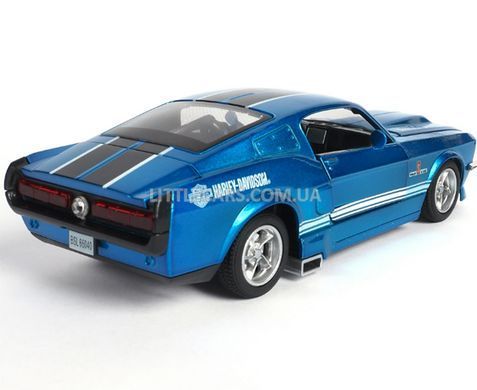 Іграшкова металева машинка Ford Mustang Shelby GT500 Harley Davidson 1:32 АвтоСвіт AP-1796 синій AP-1796B фото