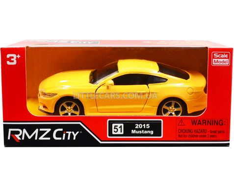 Моделька машини Ford Mustang 2015 RMZ City 554029 1:38 жовтий 554029Y фото